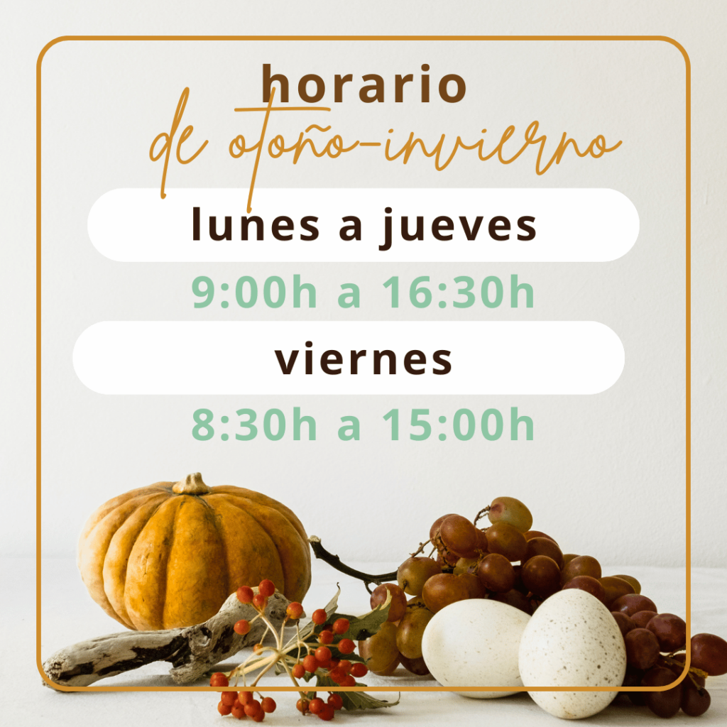 horarios de otoño e invierno en Correduría de seguros Solmassegur